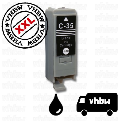 vhbw Cartouche noire 9.5ml pour Canon Pixma ip100/ip100v/ip110, remplace CANON PGI-35BK