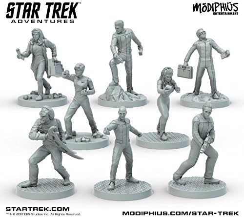 Modiphius Entertainment Star Trek Adventures The Next Generation Bridge Crew Miniatures Set