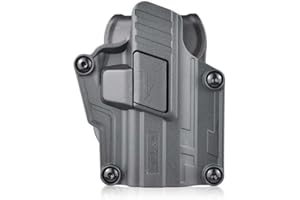 GENÉRICO Funda Pistola Universal Mega-fit Ajustable para Todo Tipo de Pistolas, rígida, de polímero de Alta Resistencia, extracción rápida. con Pala para cinturón o pantalón. Marca Cytac