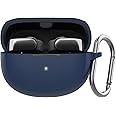AHASTYLE Silicone Case for New Bose Ultra Open Earbuds (2024) [Added Metal Carabiner] Shockproof Full Protective Skin Case Cover Compatible with New Bose Ultra Open Earbuds 2024 (Deep Blue)