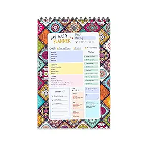 Mandala Art Theme Daily Planner Diary (A5 Size - 8.5