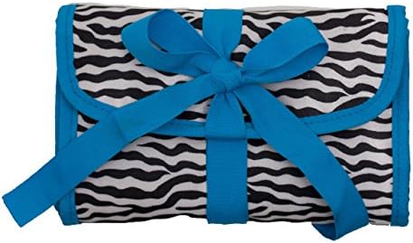 ORB Travel-JP100-D-Zebra-Black/White/Blue-Jewellery organizer roll cosmetic bag accessories travel bag