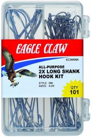 Eagle Claw066N Fishing Hook Assortment, Nickel