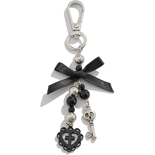 Mabor Gouden Boog Sleutelhanger Tas Charms Voor Vrouwen Hart Parel