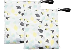 ZKSXOA 2PCS Bolsa de Pañales,Bolsa Pañales Impermeable Reutilizable Lavable Bolsa Organizador de Maquillaje, Viajes, Playa, Piscina,Gym para Mamá Bebé