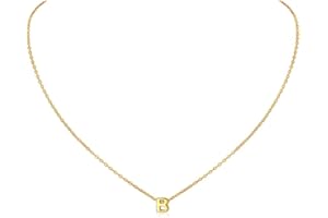 ChicSilver Initial A-Z Letter Choker Necklace for Women 925 Sterling Silver/Gold Plated Monogram Name Jewellery 16+2 Inch Extend Chain(with Gift Box)