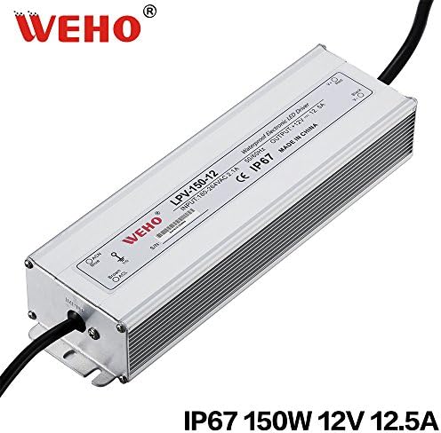 150W 12V LED Driver in Lightings WEHO IP 67 Waterproof Single Output LPV-150-12 12.5A Power Supply