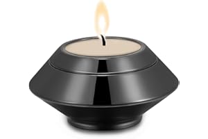 VCCWYQK Urnas de cremación para cenizas, portavelas de acero inoxidable, urna de recuerdo para cenizas, mini urnas funerarias para cenizas humanas/cenizas de mascotas