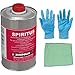 Produktbild Spiritus 99 % Alkohol zum Reinigen und Entfetten inkl. Microfasertuch und 1 Paar Nitrilhandschuhe (500 ml)