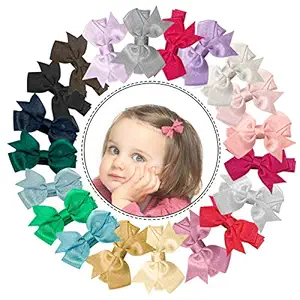 REHTRAD Pack of 20 Baby Girl Hair Clip?Kids Hair Clips for Girls all Types,Baby Clips for Girls Infants?Multicolor?