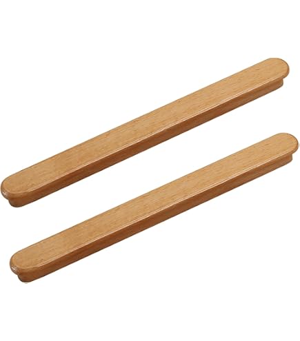 Tiradores De Madera Para Cajones Y Puertas - Pack De 6 Unidades, Longitud 360mm, Distancia Entre Agujeros 320mm