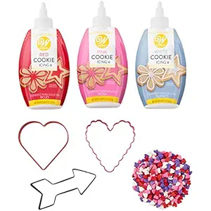 Wilton Valentines Day Cookie Cutter and Decorating Set, 7-Piece