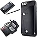 Produktbild iPhone 6 Hülle,iPhone 6S Leather Handyhülle,WIWJ Handyhülle Wallet Case[Modisch Leder Handy Shell mit Geldbörse] Flip Schutzhülle in Standfunktion Kredit Kartenfächer Magnetverschluss PU Leder Lederhülle Silikon Anti-Scratch Shell Back Cover Folio Hüllen Schale Schutzhüllen für iPhone 6/iPhone 6S+1x Touch Stylus Pen-Schwarz