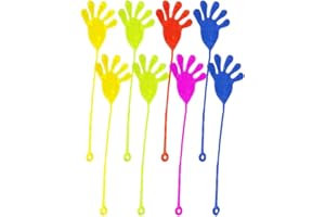 QOZJI 8 Pezzi Colorato Sticky Hands Giocattoli per Bambini, Mani appiccicose Giocattoli per Bambini Regalo per Compleanno, Giocattoli per Feste, Giocattoli di Decompressione per Ragazze e Ragazzi