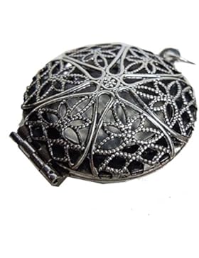 Duftanhänger, Parfümanhänger Medaillon im Jugendstil klappbar