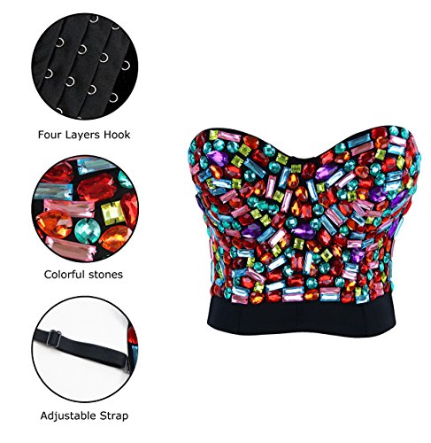 Charmian-Womens-Colorful-Rhinestone-Push-Up-Bra-Clubwear-Party-Bustier-Crop-Top