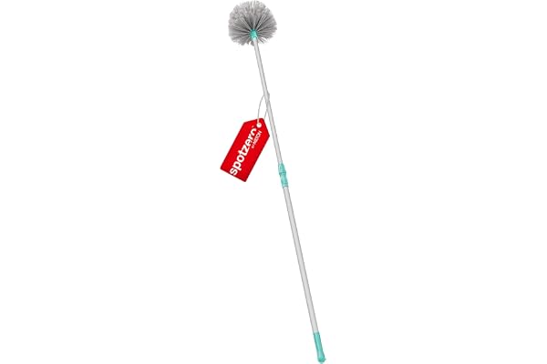Spotzero by Milton Plastic Web Blaster Jala Cleaning Broom/Brush with Long Extendable Handle and Flexible bristles (Aqua Green)