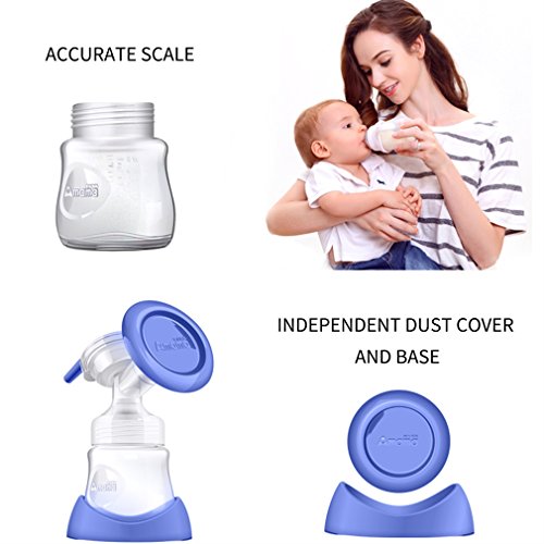 YKS Milchpumpe Frauen, die Fütterung manuelle Brust Pumpe Baby Nippel Bisphenol A frei, Nahrungsmittelgrad PP Hochtemperaturwiderstand pflegeleicht - 3