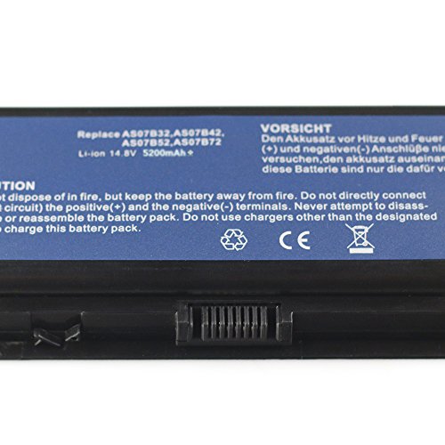 8 Cell 14.8v 5200mAh Notebook laptop Akku für Acer Aspire 7520 7520G, 7530 7530G, 7535G, 7540 7540G, 7720 7720G, 7730 7730G, 7735 7735Z 7735ZG, 7736G 7736Z, 7738G, 7740, 7740G, 8530, 8730 8730G 8730ZG - 6