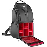 Benutzerfreudlich: Gepolsterte verstellbare Trennwände, Netztaschen für kleinere Zubehörteile, Stativ- / Monopod-Halter und Schnellzugangstüren