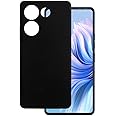 Muzz Tecno Camon 20 Case Cover Rubberised Matte Soft Silicone TPU with Camera Protection Flexible Back Case Cover for Tecno Camon 20 Black