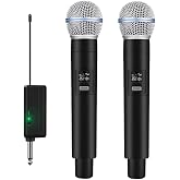 Coverzone Kablosuz Şarkı Mikrofonu 6.35mm Amfi Hoparl&ouml;r İ&ccedil;in 600 Hz ila 800 KHz Tak ve &Ccedil;alıştır Kablosuz Mikrofon Dış Mekan İ