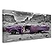 Produktbild Bilderwelten Leinwandbild Schwarz-Weiß - Pink Cadillac - Quer 1:2, 60cm x 120cm