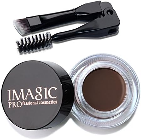 Xiahbong Eyebrow Enhancers Waterproof Long Lasting EyeBrow Gel Cream Makeup + Brush (BlacK-E)