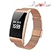 Produktbild Fitness Health Tracker mit Touchscreen Smart Watch, Herzfrequenz Monitor, Kalorien/Schritt-Marke, Blood Druck Sleep Monitor, wasserdicht IP67 Activity Tracker Sport Armband für iOS/Android S A66 gold