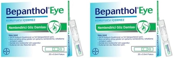 Bepanthol Eye Göz Damlası Tek Tek 20 Flakon 20x0,5 ml 2 Adet 109038-2-1