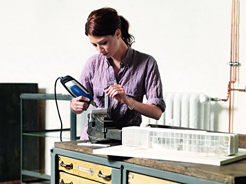 Steinel Kompakt Heißluftgebläse HL Stick, Heißluftfön mit integriertem LED-Arbeitslicht und sicherer Standfläche, 350 Watt, 400° bis 500° C, Heißluftpistole für Bastler und Modellbauer, 004019 - 8