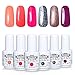Perfect Summer 6pcs Multi Colour Gel Nail Polish Soak Off UV LED Manicure Varnish Nail Starter Kits 8ml each #31