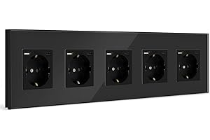 BSEED Interruttore Va e Vient Interruttore a Parete Senza Vite a bilanciere 10A Interruttore a levetta in Cristallo