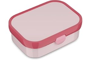 Mepal - Fiambrera Campus - Bento Box para Niños - Lonchera con Compartimento y Tenedor - Fiambrera con Cierre de Clip - Sin BPA y apta para Lavavajillas - 750 ml - Cool pink