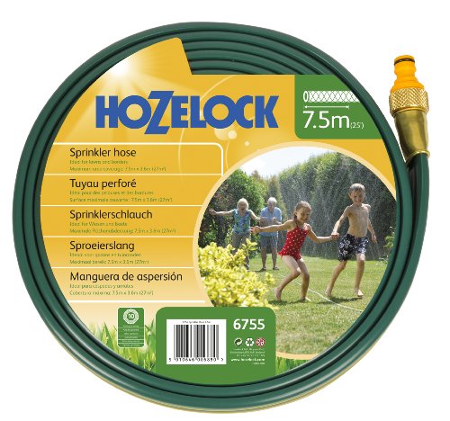 Hozelock Garten Schlauch Sprinkler-Schlauch 7,5 Meter und Grundaussattung, Bewässerungsfläche, Mehrfarbig, Max. 50 m²