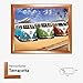 Produktbild Kunstdruck Poster - Volkswagen VW Bulli Bus Camper Blau Grün Rot Blue Green Red Surf Beach Strand 40 x 50 cm mit MDF-Bilderrahmen Pisa & Acrylglas reflexfrei, viele Farben zur Auswahl, hier Terracotta