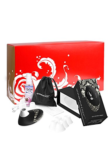 Preisvergleich Produktbild Womanizer Box: Womanizer Pro Tattoo W500 schwarz + Gleitgel + 5 Ersatzbehandlungsköpfe