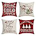 Produktbild ABsoar Kissenbezuge 4 er Set Weihnachten Kissenhülle Dekokissen Throw Pillow Covers Bettwäsche Für Autos Sofakissen Weihnachten Baumwolle Leinen Home Taillen Kissenbezug Dekokissen Fall 45 x 45cm