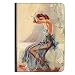 Produktbild Pin Up Girl Blue Nightdress Hülle für iPad 2 3 4 PU Leather Flip Swivel Case Cover Designed by David Wright