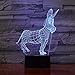 Produktbild Wmbz Usb Ändern 3D - Led - Hauptdekor - Beleuchtung Tier Esel Modelling - Nachtlicht - Baby - Stimmung Touch- Schlafzimmer Schreibtischlampe Für Geschenk