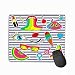 Produktbild Mouse pad fashion patch badges lips kiss heart star ice cream lipstick eye shit rainbow vector background over stripes cute steelseries keyboard
