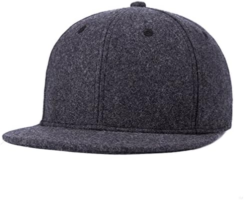 SLBGADIEME Men Snapback Caps,Flat Baseball Cap Cotton Unisex Cap All Gray PW51
