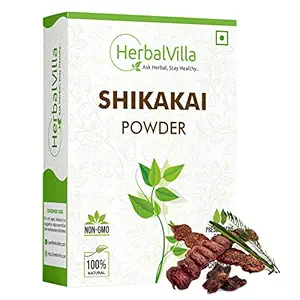 Herbalvilla Shikakai Powder for Hair (Natural hair cleanser for luxirious and soft hairs) (200 Grams)