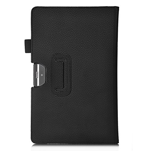 IVSO hochwertiges PU Leder Etui hülle Tasche Case – mit Standfunktion, super 360° Anti-Wrestling, ist für Acer Iconia One 10 (B3-A30) 25,7 cm (10,1 Zoll HD) Tablet-PC perfekt geeignet (Schwarz) - 3