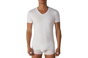 INTIMITALY Baci & Abbracci ® Set 3 Magliette Intime Uomo Cotone Elasticizzato Scollo V T Shirt Finissima Cuciture Piatte Intimo Maglietta Uomo Nera Bianca e Colorata