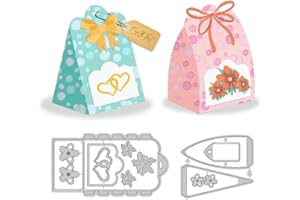 DELORIGIN Plantillas de troquelado 3D para cajas de regalo, bolsas de regalo, plantillas de corte de metal, plantillas de troquelado novedades 2025, plantillas de troquelado, plantillas de troquelado,