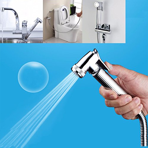 KING DO WAY Multifunktion Chrome Hoher Druck Wasserspar Duschbrause,Handbrause&Shower Head,WC Spruhpistolenduse Wandhalterung Wasserspar-Duschkopf,Bidetdusche - 6