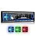 Produktbild XOMAX XM-RSU254BT Autoradio mit Bluetooth Freisprecheinrichtung + 3 Farben einstellbar: Blau, Rot, Grün + USB Anschluss (bis 128 GB) & Micro SD Kartenslot (bis 128 GB) für MP3 und WMA + AUX-IN + Verkürzte Einbautiefe + Single DIN (1 DIN) Standard Einbaugröße + inkl. Einbaurahmen und Fernbedienung