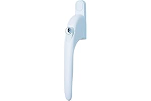 Yale P-YWHLCK40N-WH Universal Window Handles, fits Right or Left Handed windows, 40mm spindle, Lockable, Boxed, suitable for PVCu windows, White Finish