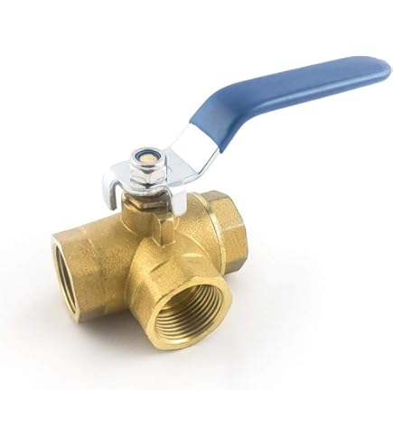 Valvola A Sfera A Tre Vie In Ottone Con Portagomma - Filetti Da 6 A 25 Mm - Rubinetto A T Per Acqua, Olio, Gas, Adattatore A L